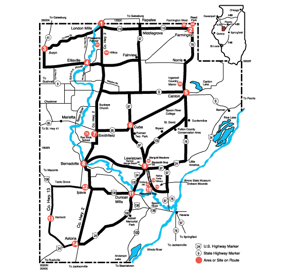 Spoon River Drive Map/Advertisements