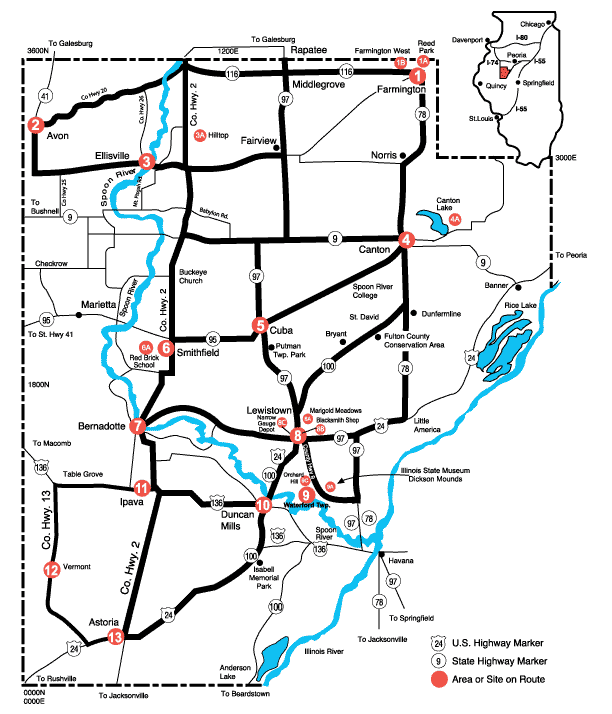 Spoon River Drive Map Spoon River Drive Map/Advertisements